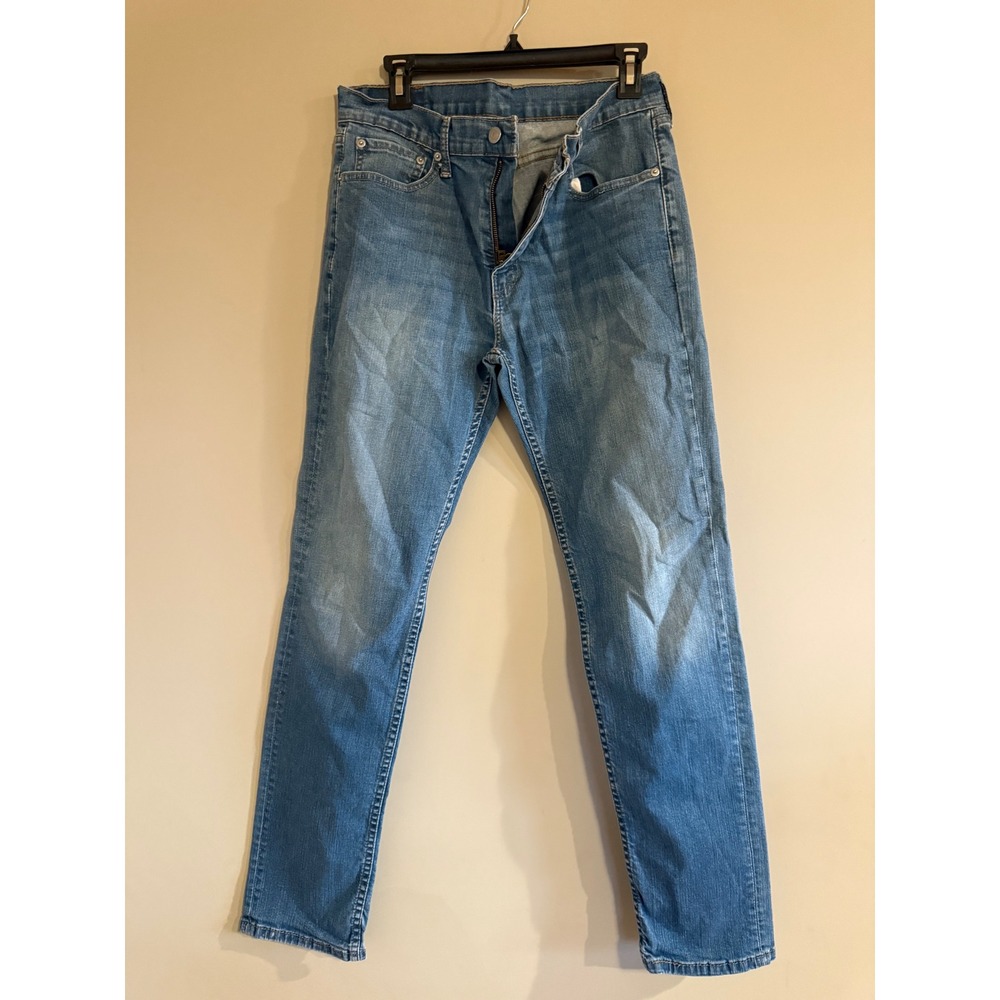 Levis 511‎ Slim Fit Jeans Mens 33x34 Medium Wash Blue Denim Stretch 04511-1501
